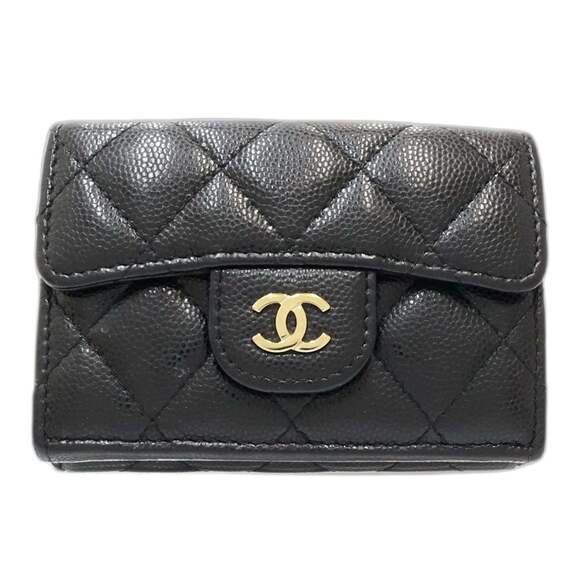 CHANEL Black Caviar Leather Logo Wallet - Picture 10 of 10